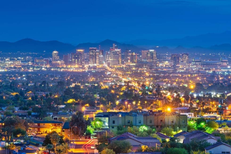 Phoenix Desert Skyline with travel context for Tripps Now.